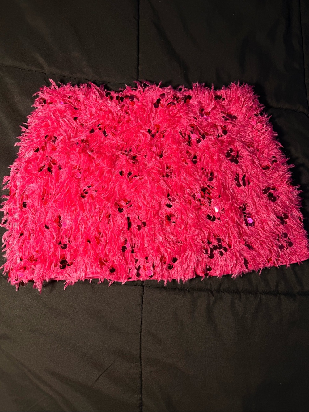Windsor Hot Pink Sequin Fringe Mini Skirt